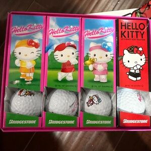 Sanrio Hello Kitty Golf Ball Set - Red, Yellow, Pink